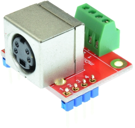mini Din 4 Female connector Breakout Board
